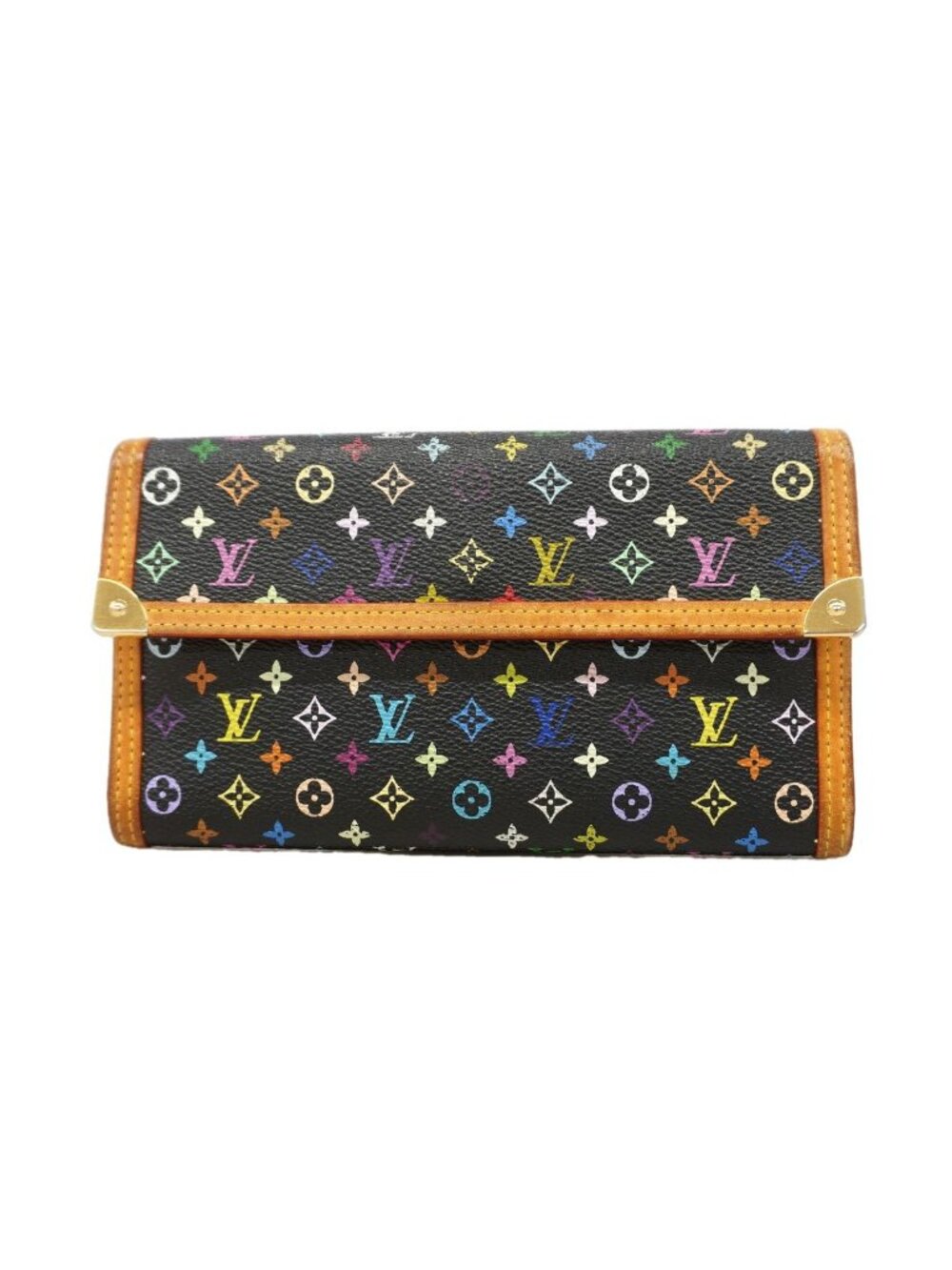 Louis Vuitton Trifold Wallet Monogram Multicolor Porte Tresor International Noir